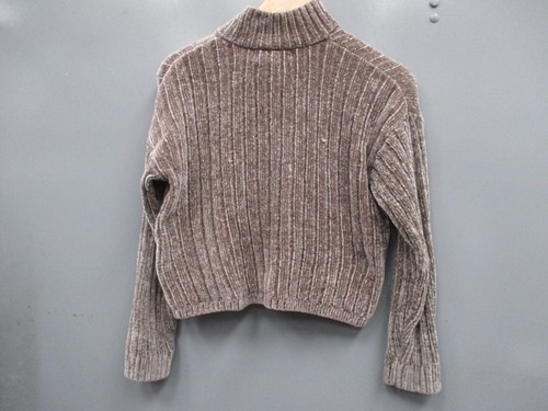 Pink Rose Girls Sweater Size M Brown 1/4 Zipper Round Neck Warmup Pullover - Picture 7 of 10