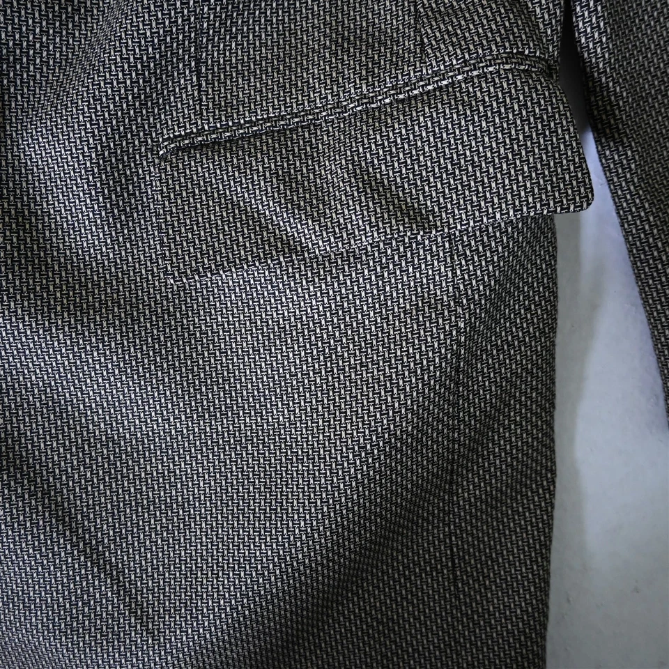 Blazer Traje Chaqueta Abrigo Deportivo Chereskin 46L Dorado Tejido de Cesta Lana Para Hombre Foto 3 de 4