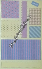 Mrs Grossman Fabric Swatches OXFORD BLUE Stickers Vintage retired 2003