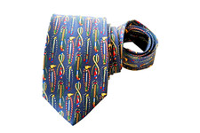 PINK MEN'S TIE BLUE/CORDNS PRINT Width: 3.25" Length: 56"