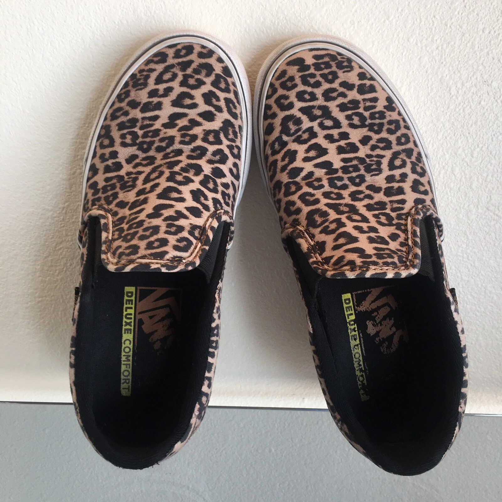 Scarpe slip on VANS Deluxe Comfort OrthoLite Asher Cheetah Leopard da donna taglia 5