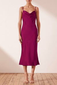 shona joy red slip dress