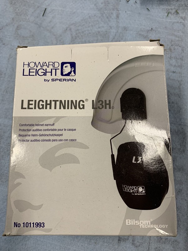 Howard Leight LH3 Black Helmet Mount Air Flow Control Ear Muffs