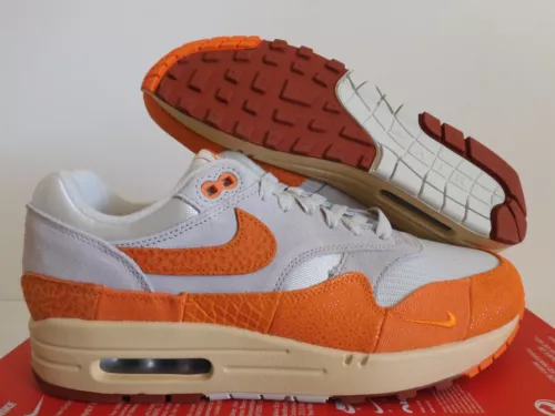NIKE AIR MAX 1 LIGHT BONE-MAGMA ORANGE WOMENS SZ 9.5/MENS SZ 8 [DZ4709-001]
