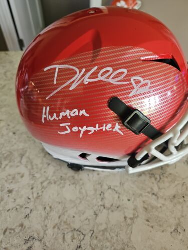 Dante Hall Signed Schutt F7 Authentic Helmet Inscribed X Factor ☆Missing  Ear Pc - Picture 1 of 4