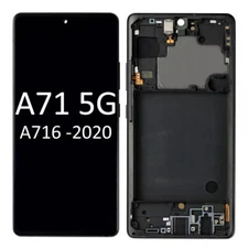 For Samsung Galaxy A71 5G A716U OLED LCD Display Touch Screen Replacement Frame