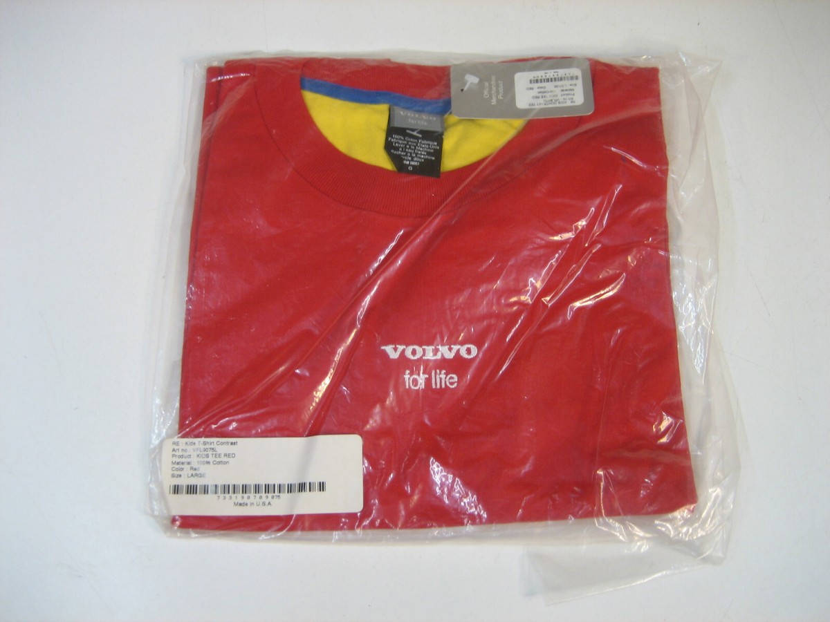 Genuine Volvo Youth T Shirt Size L Volvo For Life 240 850 V70 Kids Gift