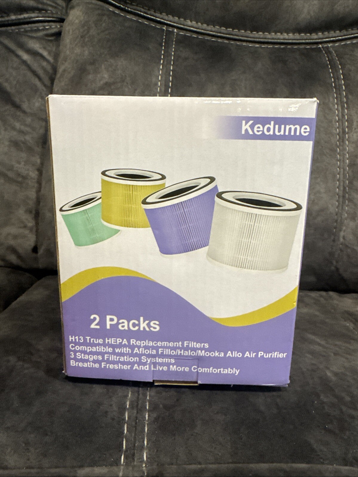 Kedume 2-Pack H13 True HEPA Filter for Toxin Absorption Replacement