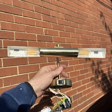 SingleAdjustable LED Fitting Picture Light Slim Brushed Brass 4.6W