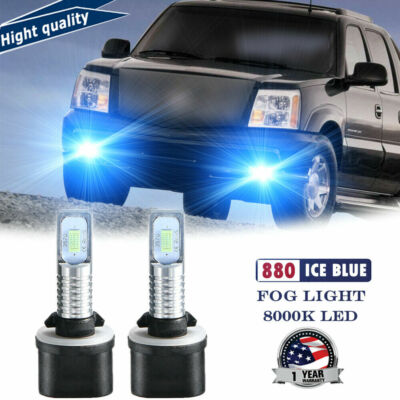 2x 8000K Ice Blue LED Fog Light Bulbs For Cadillac Escalade EXT 2002-2005 2006