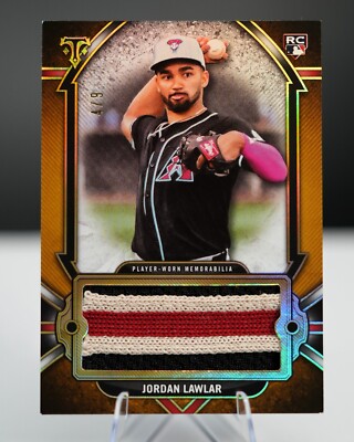 2024 Topps Triple Threads JORDAN LAWLAR TRI COLOR SINGLE JUMBO RELIC ROOKIE  4/9