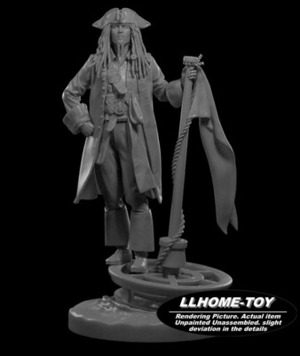 1/6 37cm Jack Sparrow 3D Print Figure Model Unpainted Unassembled Garage Kit