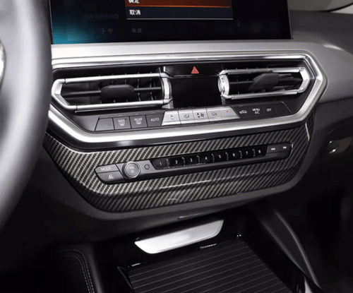 Carbon Fiber Central Console AC Switch Panel For BMW X3 X4 X3M X4M iX3 2022-2024 - Picture 2 of 11