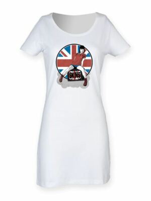T-shirt Skinhead Union Jack Reggae Ska - 2 Tonalità, Stile 1969 Trojan Warrior Britannico