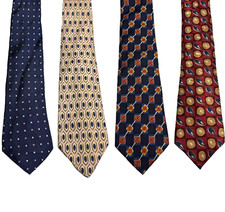 Ralph Lauren Tie Lot Vintage Silk Polo Chaps Navy Red Handmade RL Ties Lot Of 4