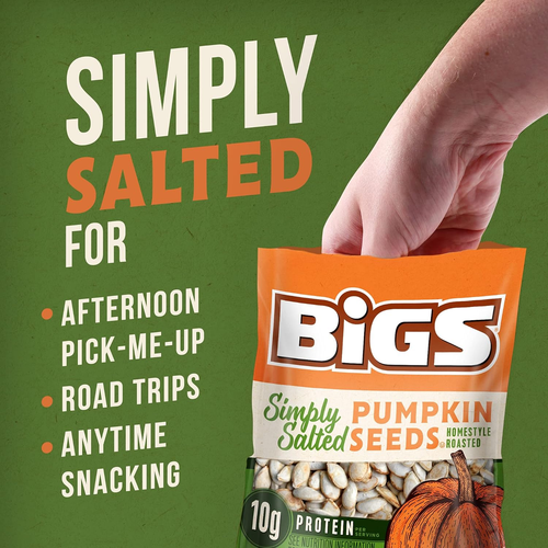 Simply Salted Homestyle Roast Pumpkin Seeds, Low Carb Lifestyle, 5-Oz. Bag (Pack - Picture 4 of 7