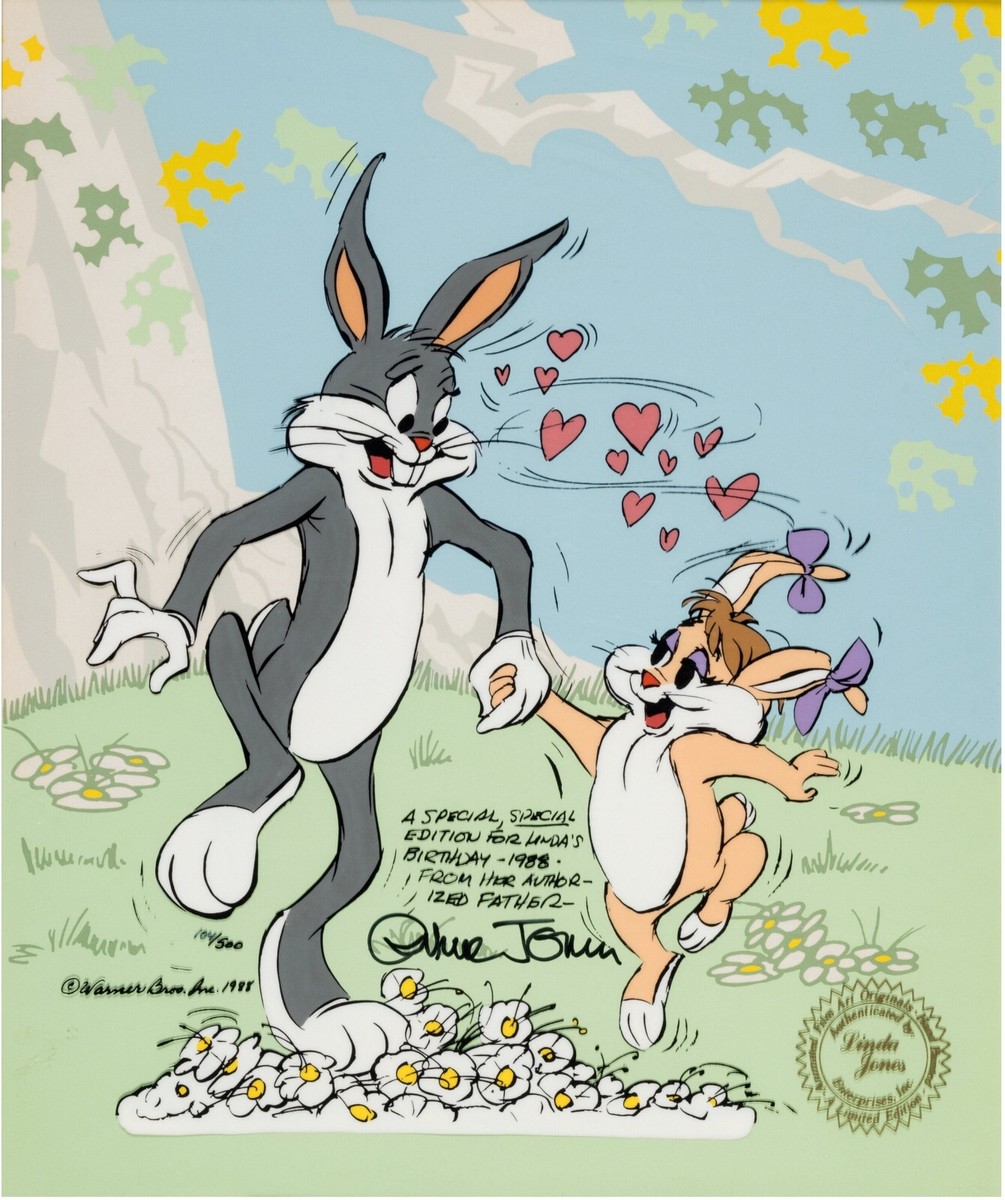 Chuck Jones SIGNED Bugs Bunny Birthday Card Lt Ed Cel Looney