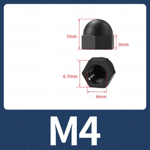 Stainless A2/A4/201 Dome Head Cup Nuts DIN1587 Brass/Nylon/Black/Nickel Hex Nuts - Picture 106 of 120