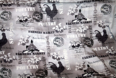 FARMER;S MARKET IN GRAY FROM HOFFMAN - 100% COTTON FABRIC