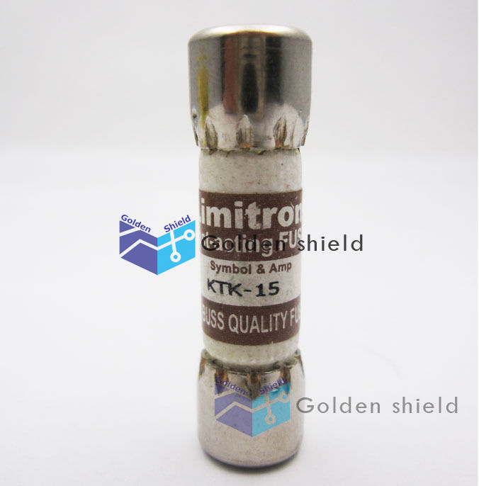 5-Pack Bussmann KTK-15 Fast-Acting Fuses - 15 Amp, 600V, For Multimeters & Electronics