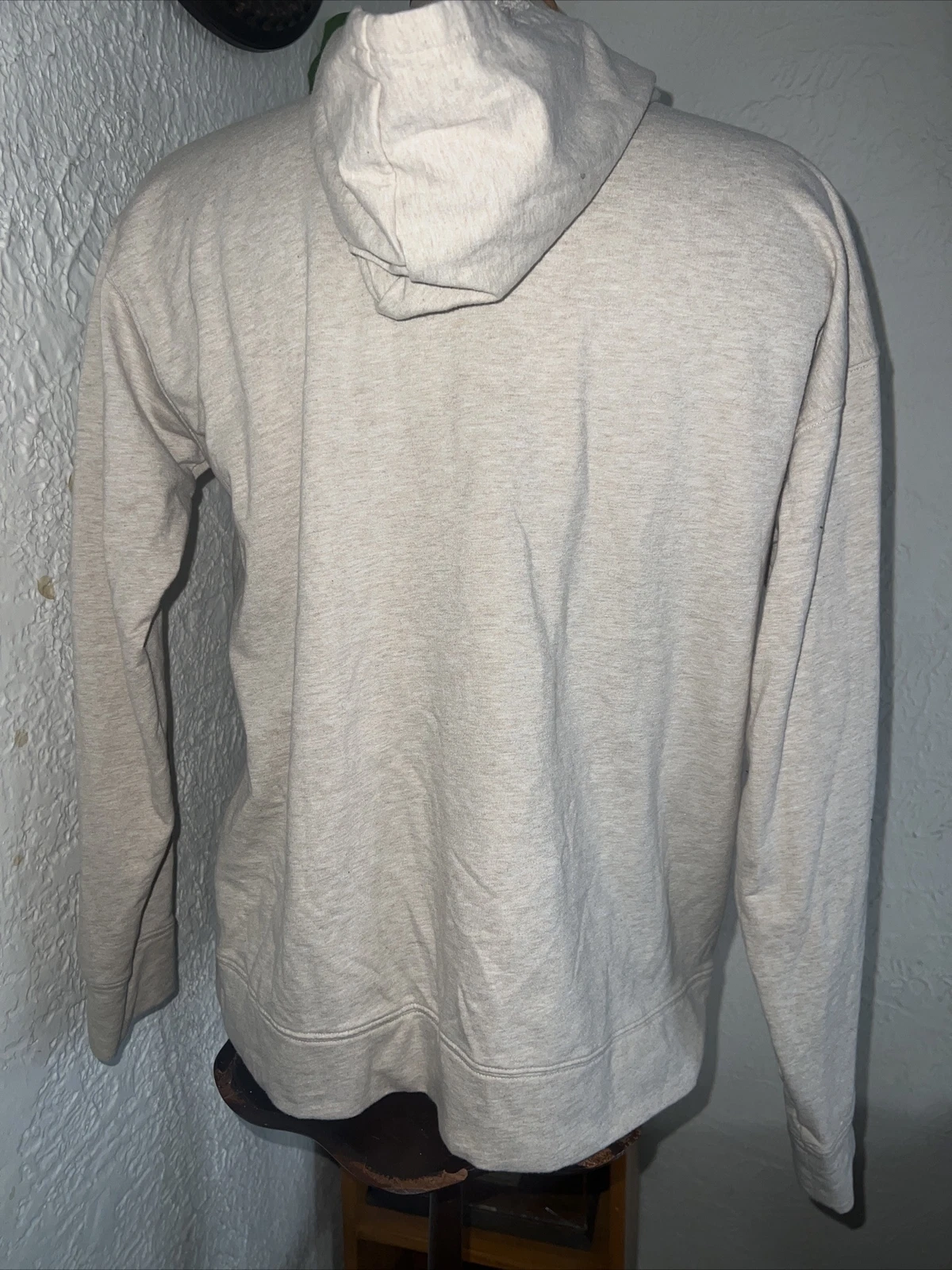 Felpa con cappuccio Michael Kors logo MK beige stringata donna taglia large