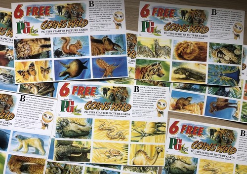 A Complete Set Of Brooke Bond Tea Cards Going Wild Starter Picture Sheets - Picture 4 of 4