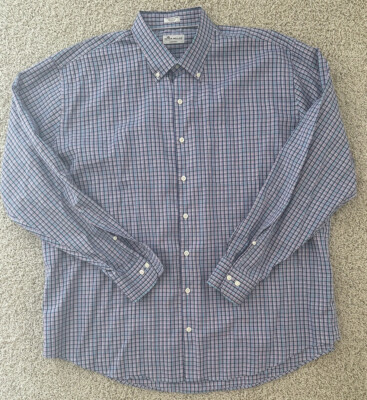 Men s Peter Millar Crown Ease Multicolor Check Button Down Shirt XXL
