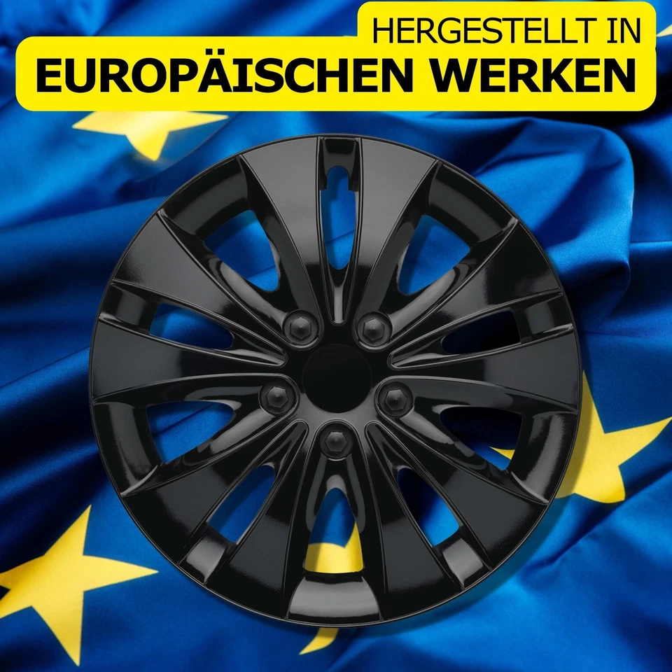 Radkappen 13 - 16 Zoll schwarz silber Radzierblenden VERSANDKOSTENFREI - Bild 3 von 4