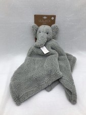 Lila Jack Elephant Security Blanket Gray Grey Oversized Fleece Lovey Sherpa