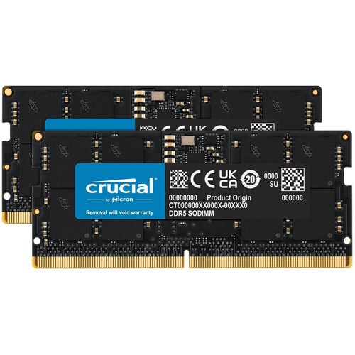 Crucial 32GB Kit (2x16GB) DDR5 5600MHz Laptop Memory CT2K16G56C46S5