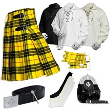 Macleod of Lewis Kilt Set 8 Pieces Kilt Accessories for Men, Scottish Outfit