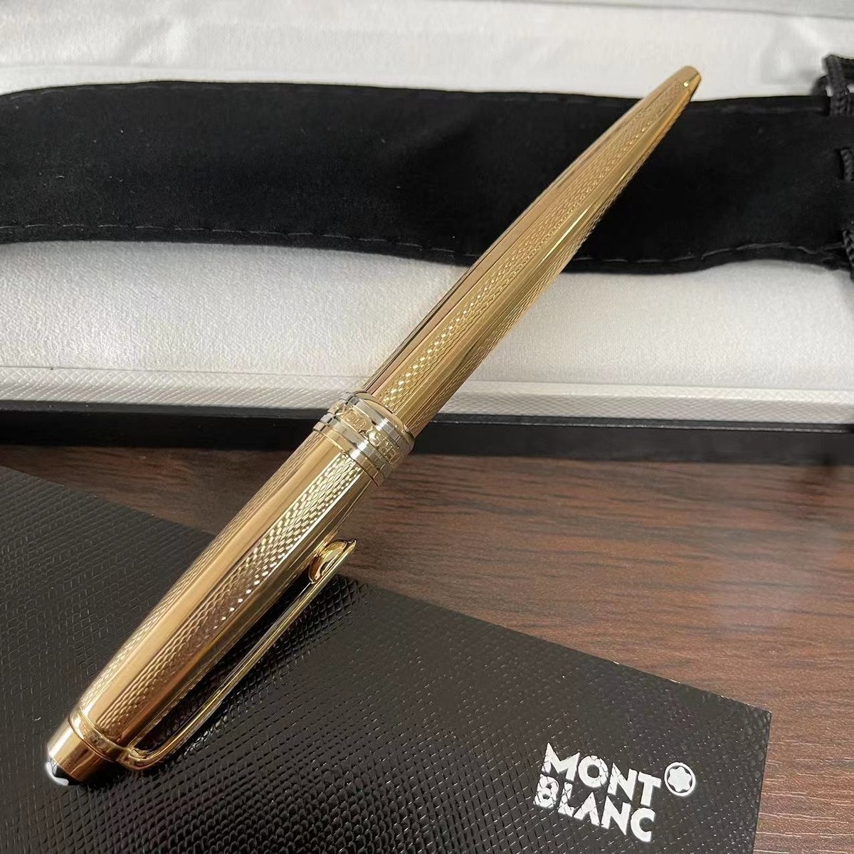 New Authentic Montblanc 2866 Meisterstuck Ballpoint Pen Grid