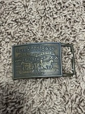 Levi Strauss & Co. Brass Belt Buckle San Francisco Made in USA Classic Denim