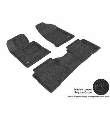 3D Maxpider Complete Set Custom Fit Floor Mat For Select Kia Optima Models - Classic Carpet (Black) (842132082857)