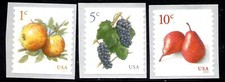 U S SCOTT 5037-5039 FRUIT APPLES GRAPES PEARS COIL MNH