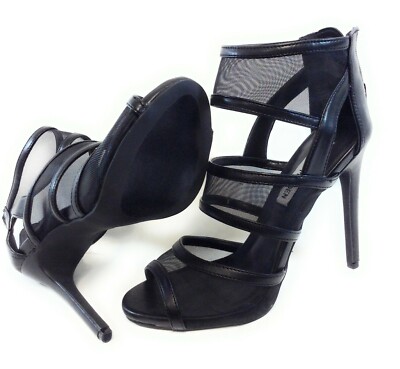 Womens Steve Madden Demanndd Black Fabric Stiletto Heels 4.5'' Shoes 