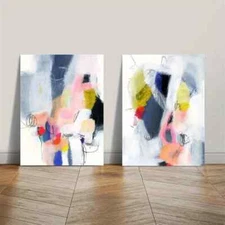 2pcs Art Deco Classic Modern Abstract Canvas Unframed