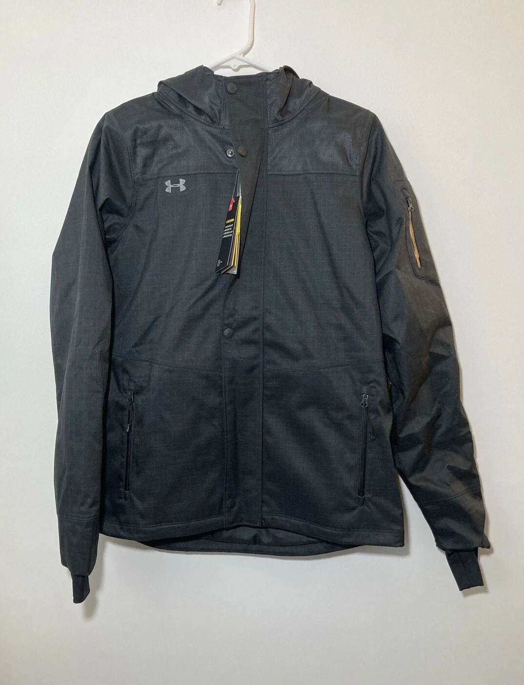 NWT Under Armour Black Storm Coldgear Infrared Hooded Jacket Men’s XS