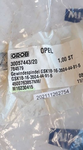 HUSILLO ROSCADO GROB OPEL 30057443 20 GSK18 16 3504 44 91 5 (nuevo stock antiguo) - Imagen 10 de 10