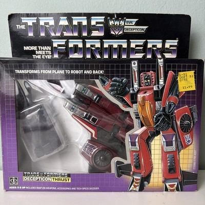 Transformers G1 Seeker Jet ''THRUST'' 100% Complete w/Box & Instructions 1985