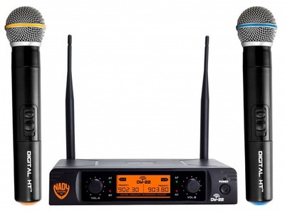 Nady DW-22 HTHT Dual Wireless Handheld Microphone System   Fixed UHF frequency