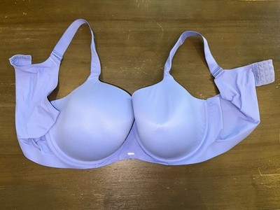 Cacique 54DD Smooth Full Coverage T Shirt Bra Underwire Lavender Plus Size