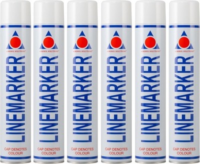 Aerosol Solutions Line Marker White 26 FL Oz [Pack of 6] - Stripping Spray Paint
