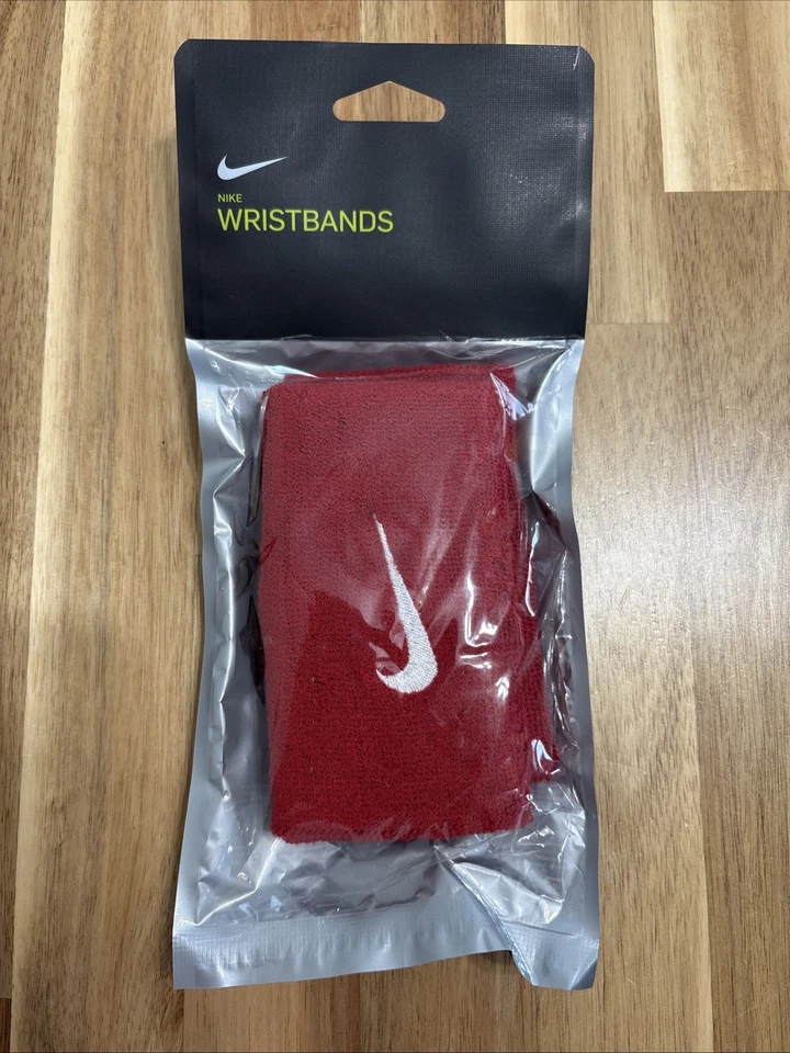 Nike Swoosh Doublewide Wristbands Red NWT - Image 3 of 4