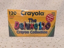 Vintage RARE Crayola the Deluxe 120 Crayon collection 1996 Brand new sealed