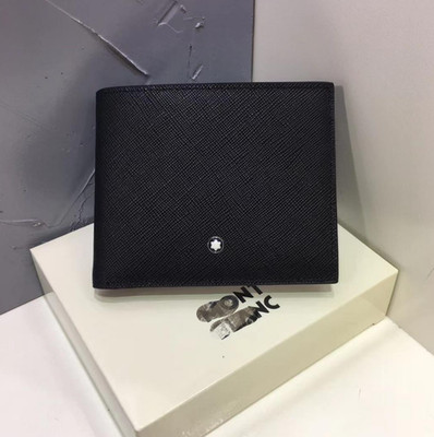 Montblanc 6cc Meisterstuck Wallet Black Leather Bifold Card Holder Men NewMontbl