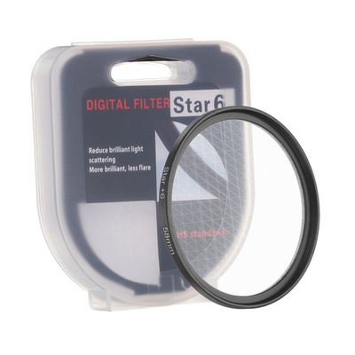 #ad 58mm Star Filter 8 Points Starburst Len Filter Variable Twinkle Effect Black $22.52