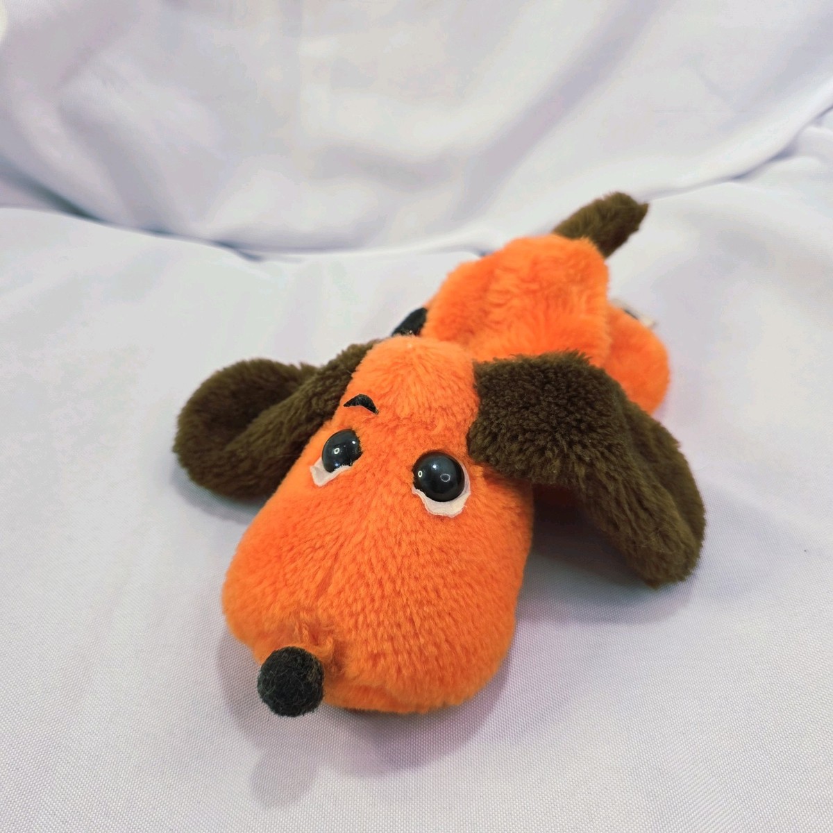 dog1982yass  Vintage Gund Orange Hound Dog Beanbag Plush Rare Drooper 8 Inch