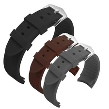 2025 Curved End Liquid Silicone Watch Strap Rubber Watch Band Universal Bracelet