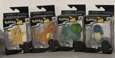 Pokemon Select Jazwares Series 1 Set of 4 Pikachu Charmander Squirtle Bulbasaur
